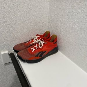 Reebok trainers. Red with black sole white laces. CrossFit/training shoe.